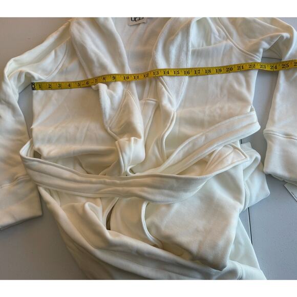 UGG Duffield Robe Womens Large Cream Fleece SOFT Comfort Classic Lux Angel Bath - Picture 4 of 16